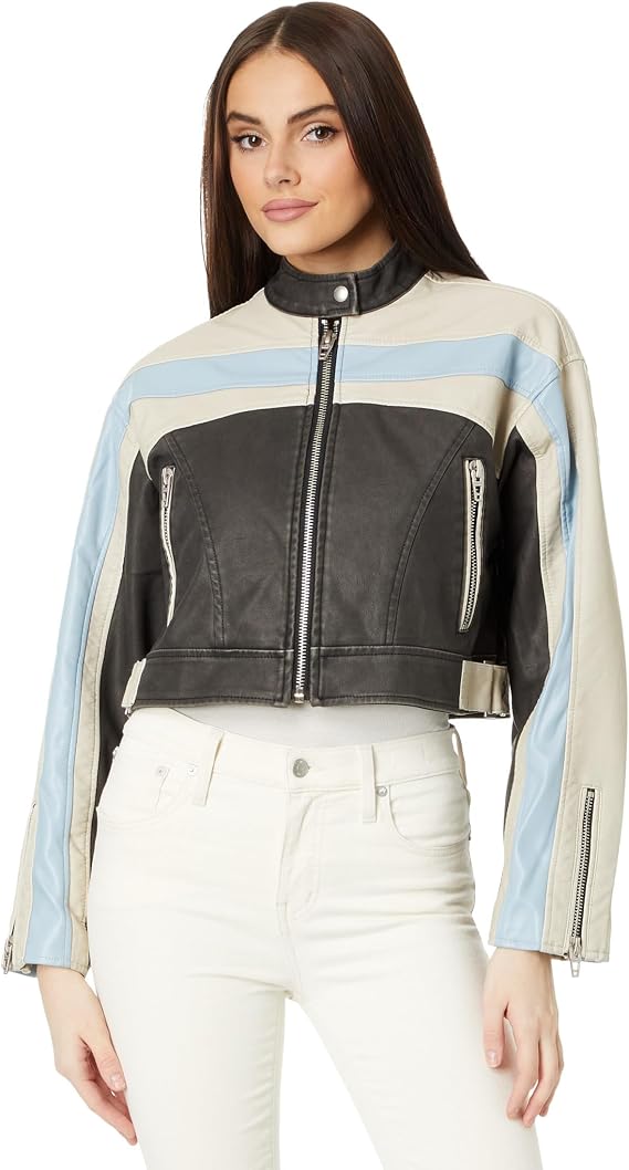 Blank NYC Vegan Leather Racer Moto Jacket
