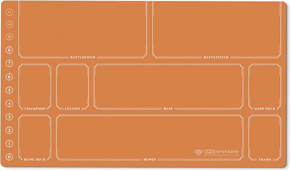 Riftbound Playmat with Zones | 24"x14" Unofficial Minimalist Card Mat | Play Mat Gift for Riftbound Player | 7 Color Options (Orange)