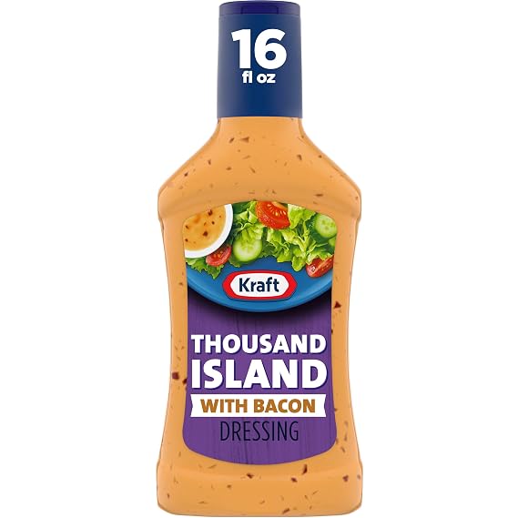 Kraft Thousand Island Salad Dressing with Bacon (16 fl oz Bottle)