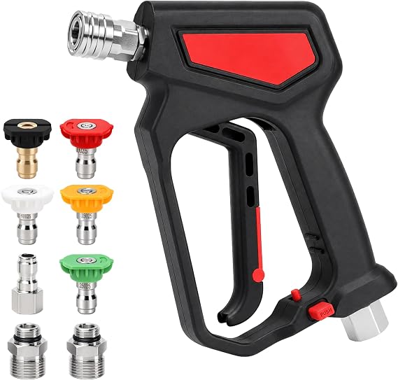 Pressure Washer Short Gun, 5000 PSI with Swivel, 3/8" Quick Connect