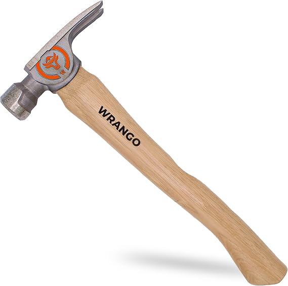 14oz Titanium Framing Hammer - Lightens Your Toolbelt - 45% Lighter Than Steel - 14.5" Hickory Handle for Framing & Carpentry - 5% Donated To Help Farmers