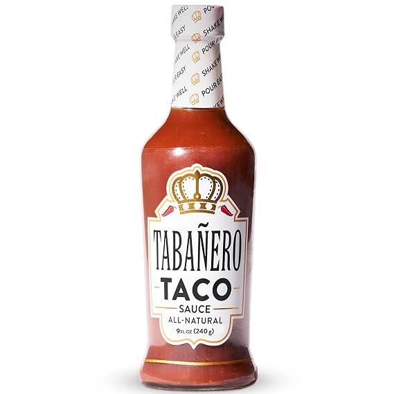 Tabanero Original Taco Sauce Mild to Medium Heat, All Natural, Vegan, 9oz