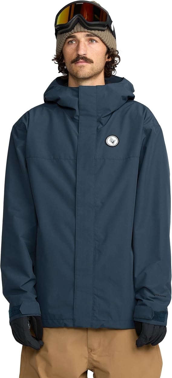 Volcom Men's Buckthreeeighty Snowboard Jacket 10k Waterproof 2-layer Shell, Zip Tech
