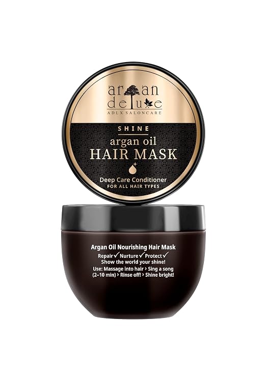 Argan Deluxe Hair Mask and Scalp Rejuvenating Deep Conditioner Masque, 250 mL