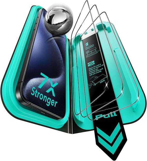 ESR Armorite Tempered Glass for iPhone 15 Pro Pack of 3