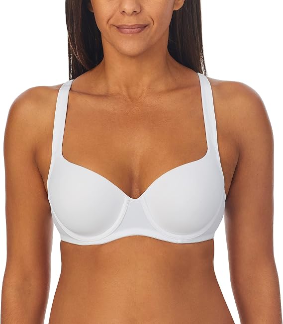 COMPANY ELLEN TRACY Women's Lightly Lined Underwire Full Coverage T-Shirt Bra with Adjustable Straps - White, 38D