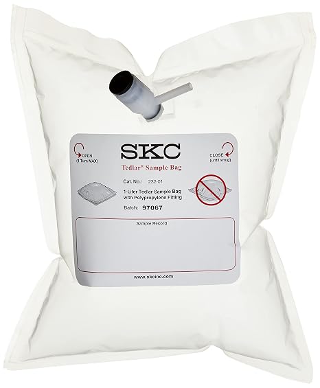 SKC 232-01 Tedlar Air Sampling Bag with Single PP Fitting, 1L