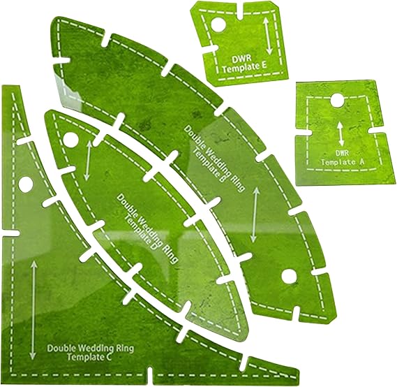 Double Wedding Ring Quilt Templates for Quilting, Acrylic Quilting Ruler Templates, Quilt Supplies