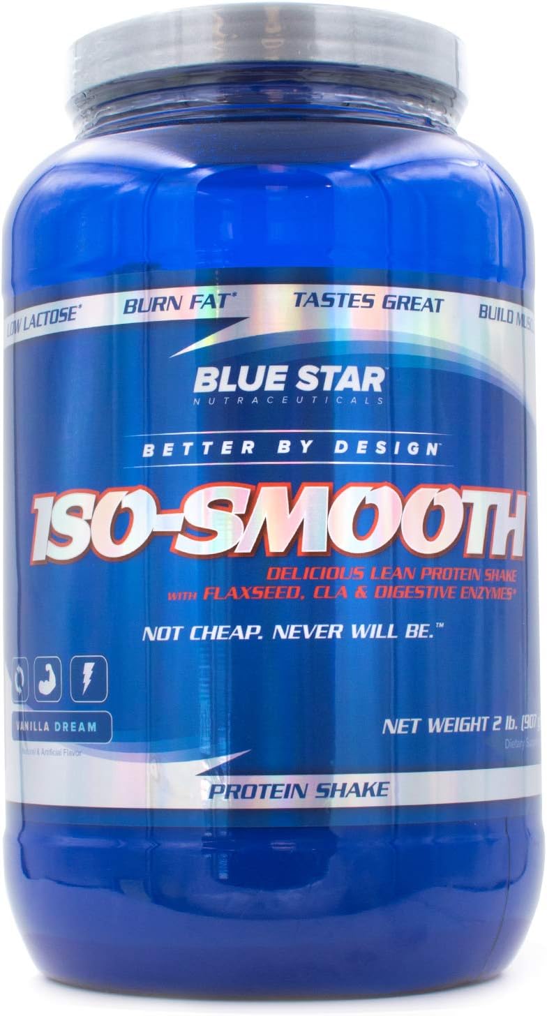 ISO Smooth Whey Isolate Protein Powder: Vanilla Protein Powder with Whey, Milk, Egg Isolate, and Micellar Casein - Protein Shake Mix with 135 Calories, 30g Protein, Only 1g Fat, 1g Carb | 2 lbs