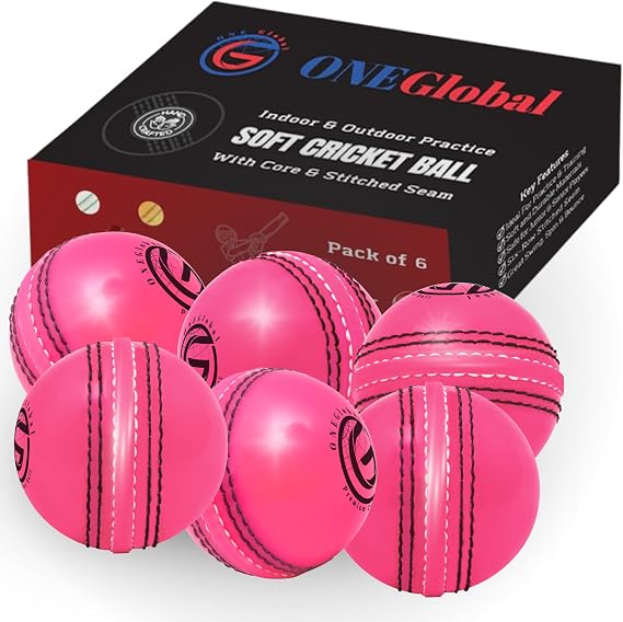 Incrediball Soft Practice Cricket Ball | Outdoor & Indoor Rubber Cricket Ball With Core & Stitched Seam | For Practice, Training & Family Fun | Senior & Junior Size