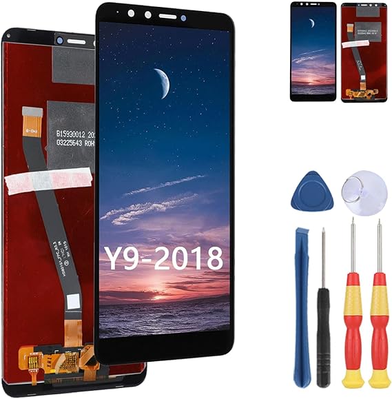New Display Touch Screen for Huawei Y9 2018 LCD Display Replace Parts with Tools.(Black)