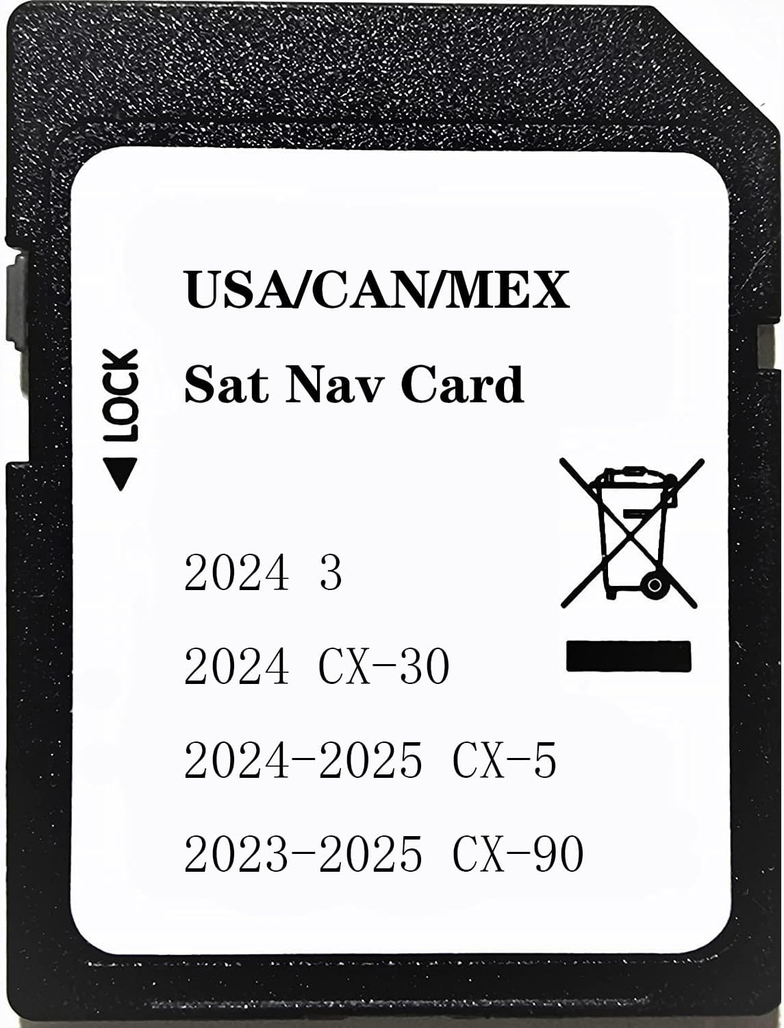2025 Updated Mpas Navigation SD Card Compatible with M-da 3 2024/Cx-30 2024/ Cx-5 2024-2025/ Cx-90 2023-2025USA/CAN/MEX Maps