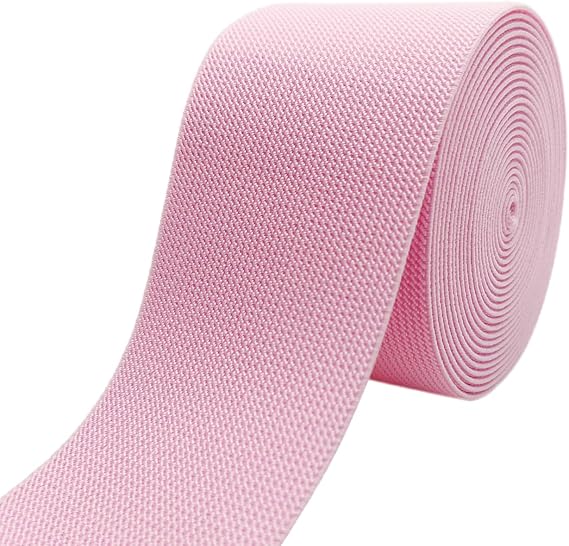 Pink Blue Wide Knit Elastic Band 3" x 5yd for Sewing