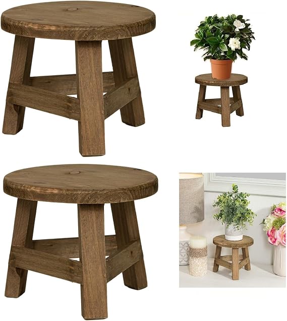 Flower Stand, Indoor Plant Stand, Wooden Flower Stand, Flowerpot Rack, Candelabra Holder, Vase Rack, Decorative Stool, Stylish Wooden Flower Pot Stand, Vase Rack, Decorative Stool, Mini Stool, Small