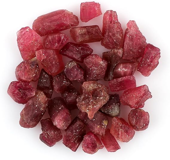 50 carats Raw Rubellite/Pink Tourmaline Rough Gemstone, Natural Crystals, Energy Healing Stones, Wholesale Bulk Lot, Jewelry Making Supply, Gift Stone, DIY Stones