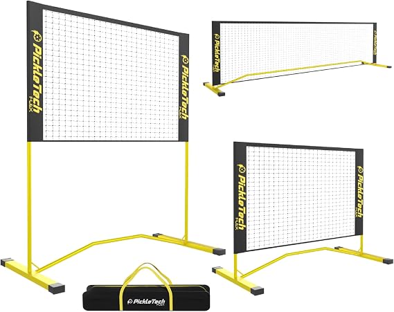 PICKLETECH Flex Version 4 ft Pickleball Dink Training Rebounder Net - Expandable to 10 ft for Double Player Practice - Outdoor Game - Fully Adjustable Regulation Height, Quick Setup