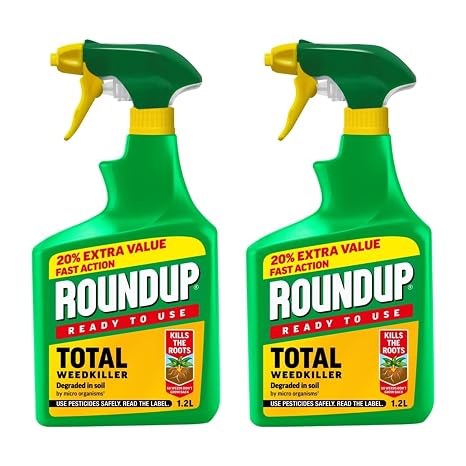 HOCHSTE Roundup Total Weedkiller Ready To Use, Fast Acting Weed Control Spray, Kills Annual & Perennial Weeds, Paths, Patios Drives Garden