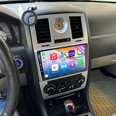 Android 13 Double Din Car Stereo Radio Player for Chrysler 300C 2004-2007 9 Inch HD Touch Screen Car Audio Receiver with GPS Navigation Bluetooth Head Unit Supports Backup Camera2G32G