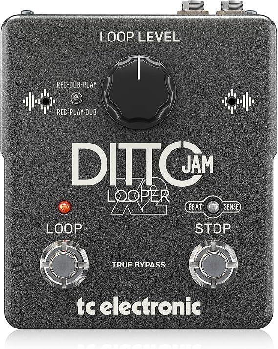 tc electronic Looper Pedal Auto Tempo Detection Unlimited Overdob Foot Switch for Independent STOP DITTO JAM X2 LOOPER Grey
