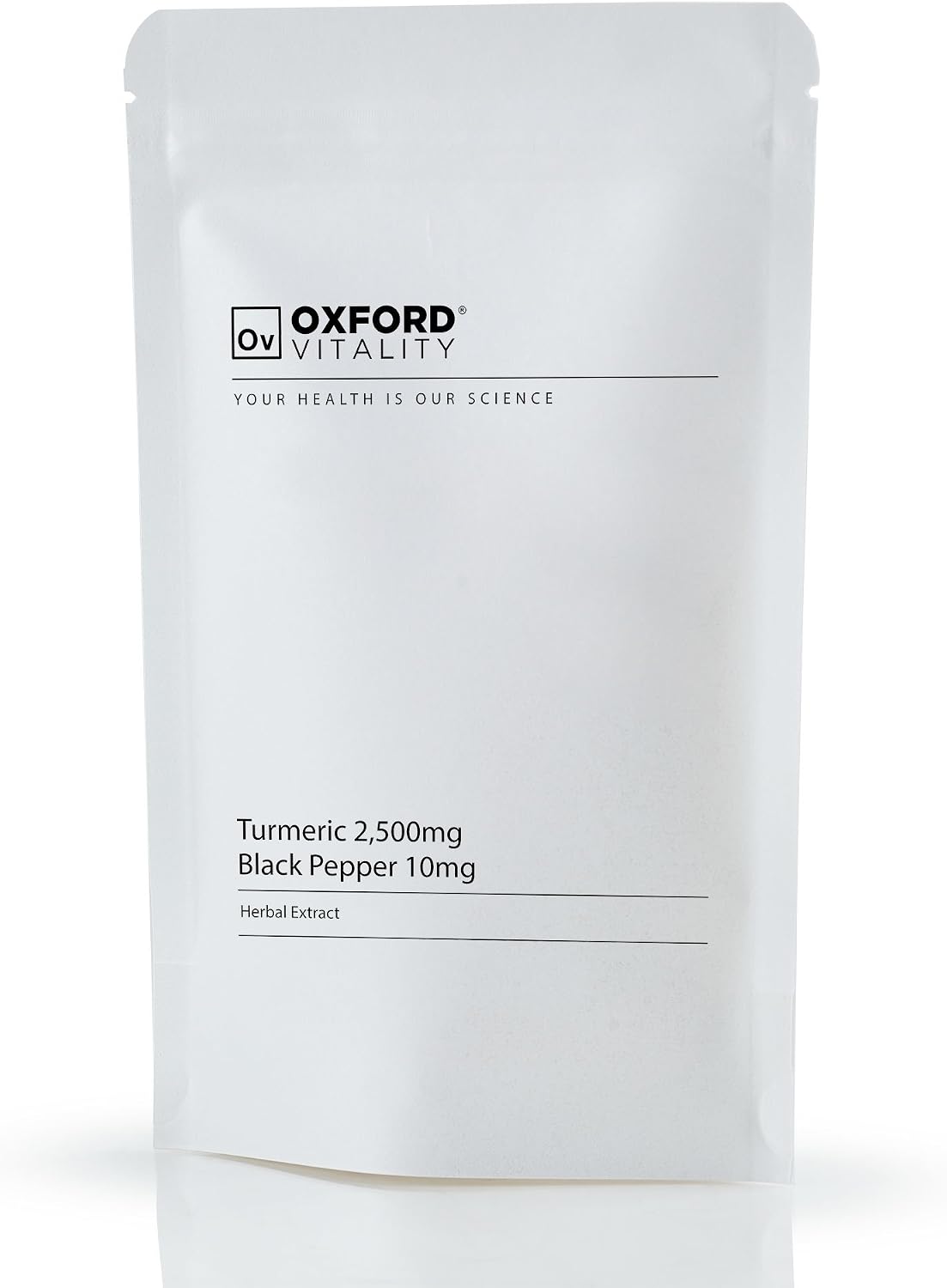 Oxford Vitality Turmeric 2500mg with Black Pepper 630mg Tablets | 95% Curcuminoids with 10mg Piperine | High Strength Joint Support Digestive Health and Antioxidant Supplement | Pack of 120