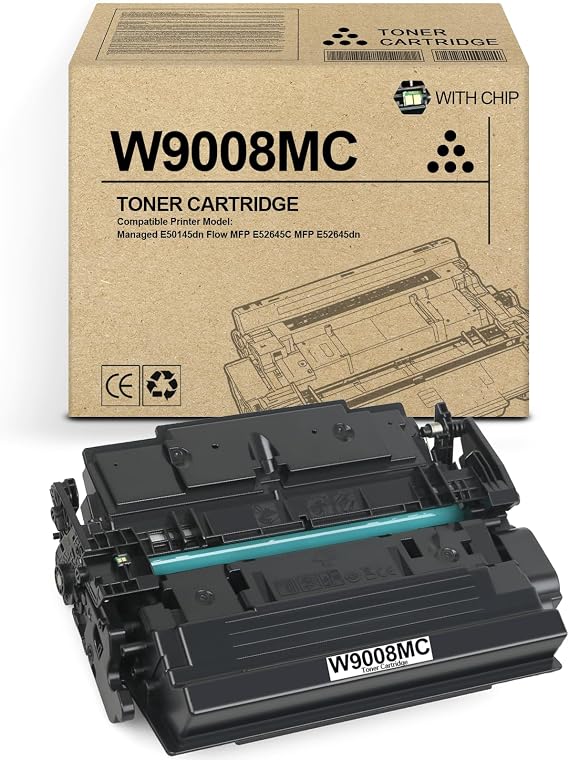 W9008MC W9008 Black Toner Cartridge Replacement for HP W9008MC can be Used for Managed E50145DN MFP E52645DN E52645C Printers(23,000 Pages)