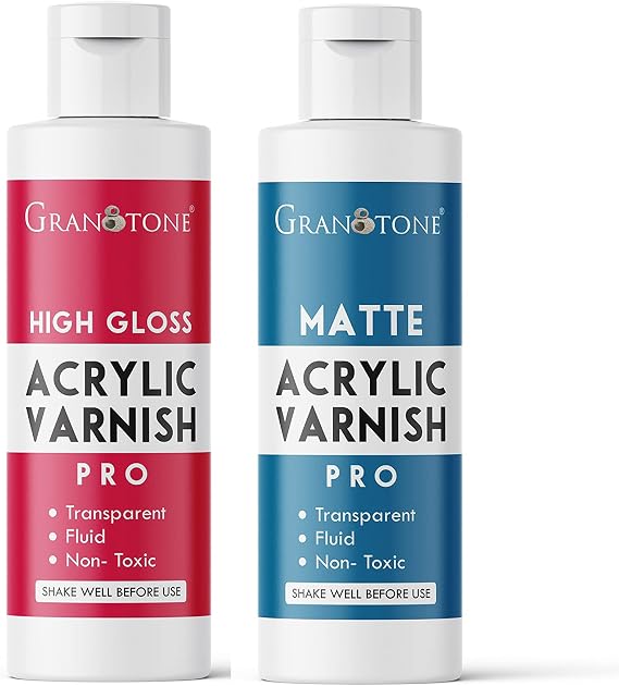 GRANOTONE Gloss & Matte Acrylic Varnish Combo 3.38 fl oz 100 ml