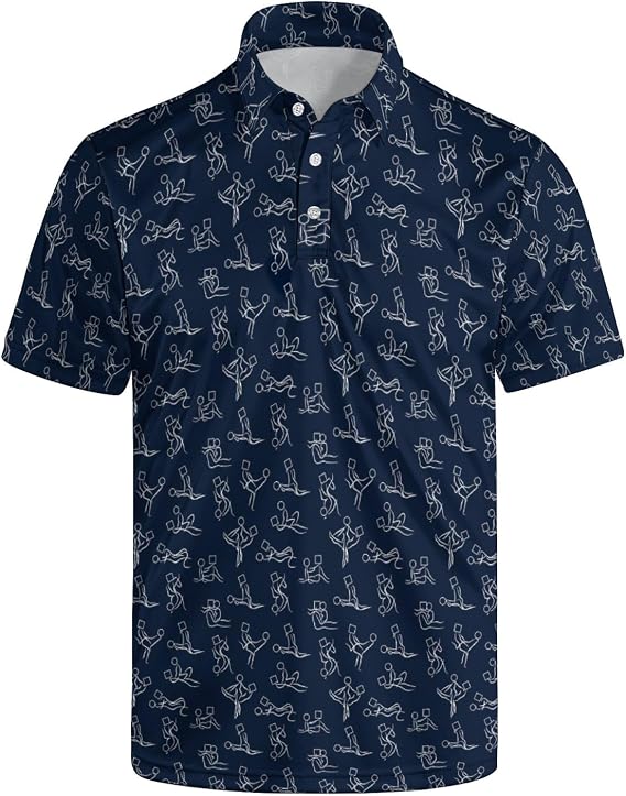 Mens Golf Shirts Golf Polo Shirts for Men Short Sleeve Polo Shirts Golf Gifts