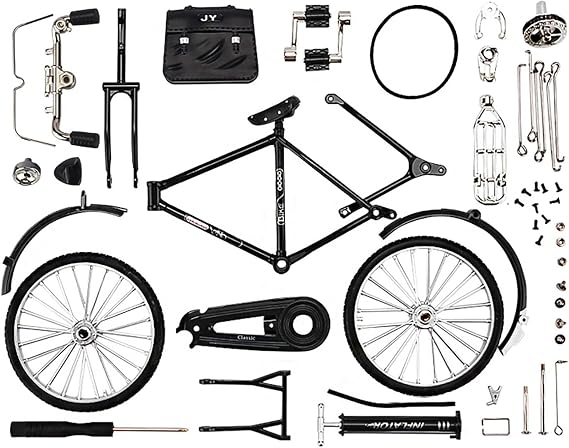 DIY Bicycle Model Kit, Bicycle, Toy, 1:10 Scale, Retro Bicycle Model, DIY Model, Easy Assembly, Alloy Model, Mini Bike, Bicycle Miniature, Bike Toy, Figurine, Interior Toy, Gift