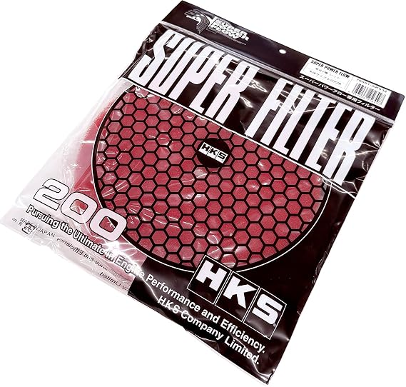 HKS 70001-AK032 Red 200mm Super Mega Flow Replacement Filter Element