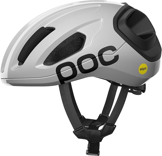 POC Amidal – Aerodynamic Road Cycling Helmet with MIPS Air Node, Reinforced Rear Zones, 360° Fit System and Knog Light Compatibility for Safety and Visibility
