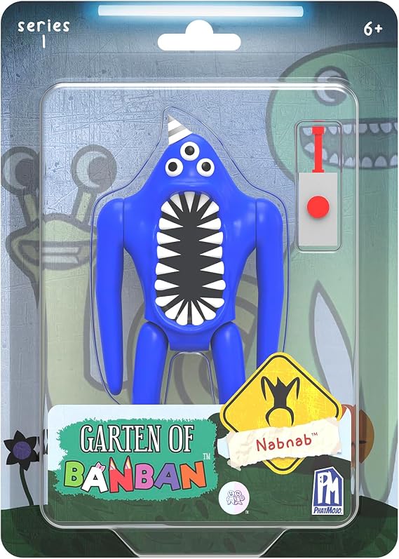 Garten of Banban Nabnab 5 inch Action Figure, Blue Monster Character, Ages 6+, Series Collectible Toy