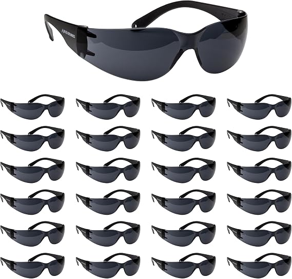 Malta Dynamics Safety Glasses ANSI Z87+ Rated UV Eye Protection Glasses for Construction, Manufacturing, Scratch-Resistant