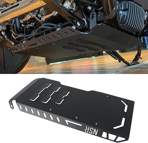 Motorcycle Black Skid Plate for Harley Breakout Fat BOY 2018-2024 2023 Aluminium Motorcycle Black Skid Plate Lower Engine Base Chassis Guard Protection Kit Accessories