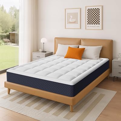 ELEMUSE 10 Inch Twin Mattress in a Box, Pillow Top Gel Memory Foam Mattress for Pressure Relief & Cooling Sleep, CertiPUR-US Certified, Fiberglass-Free