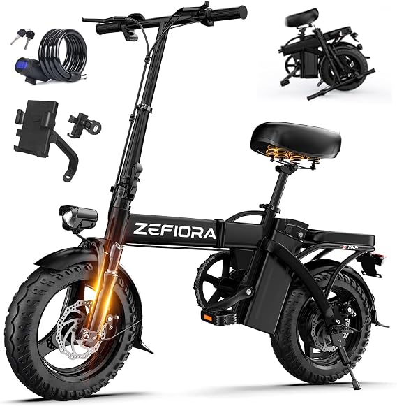 Folding Electric Bike,800W Peak Motor,MAX 24MPH & 30Miles PAS Range