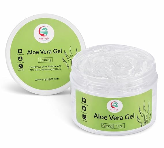 Yogi's Gift Aloe Vera Gel 12 oz | Pure Aloe Gel for Face, Skin & Hair