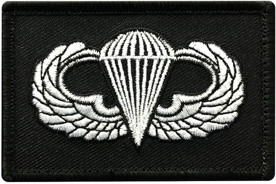 Jump Wings Paratrooper Hook Patch (3.0 X 2.0 AB-1)