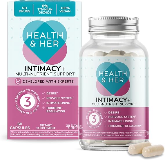 Health & Her Intimacy+ Desire Supplement for Women, Vegan, 30 Day Supply