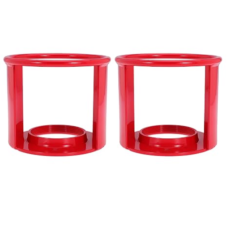 2PCS Acetylene Cylinder Regulator Safety Cap Protector Safety Collar 3-1/2 x 12 Fine Thread for Acetylene Cylinder, Acetylene Tank, High Pressure Cylinder, Low Pressure Cylinder, Red