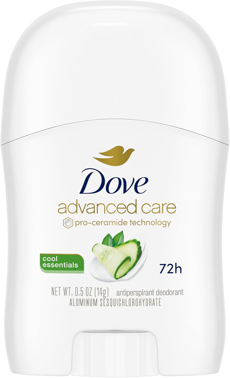Dove Advanced Care Travel Sized Antiperspirant Deodorant Stick for Women, Cool Essentials, for 48 Hour Protection And Soft And Comfortable Underarms, 0.5 oz, 36 Count