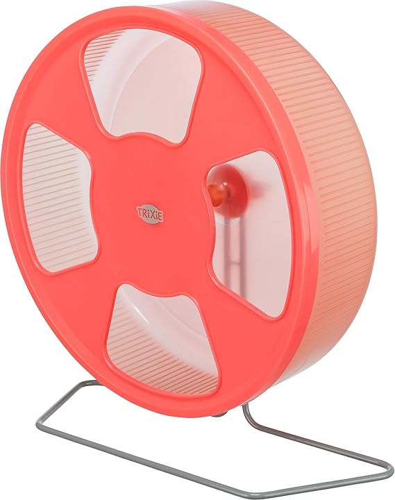 Trixie Running Wheel 28cm Free-Standing or Hanging Plastic Smooth-Running and Quiet with Closed Running Surface 61011