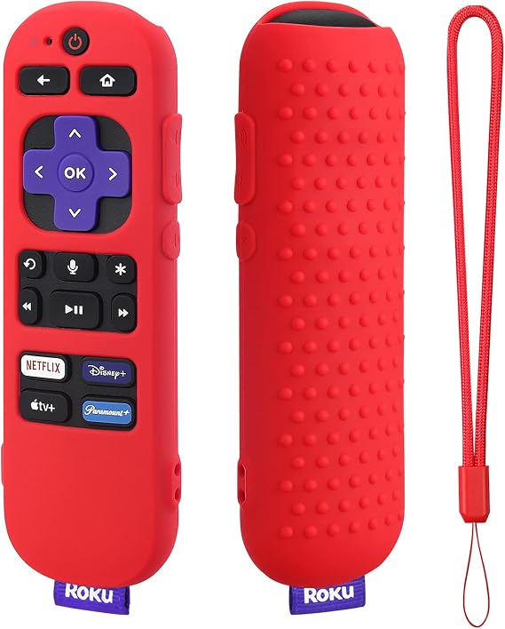 Red Remote Cover for Roku Voice Remote (Official) RCA1R, RC-GZ1 Controller
