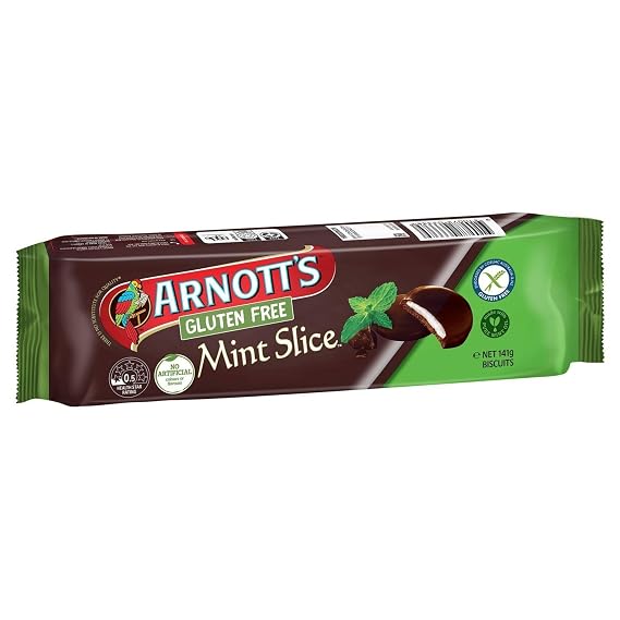 Arnotts Gluten Free Mint Slice Chocolate Biscuits 141 g