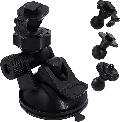 iSaddle CH02A YI Dash Camera Mount Holder Vehicle Video RecorderCar DVR Camera Windshield & Dashboard Suction Mount Holder for YiApemanDODHPBlackBoxSpy TecTranscend Dash Cam