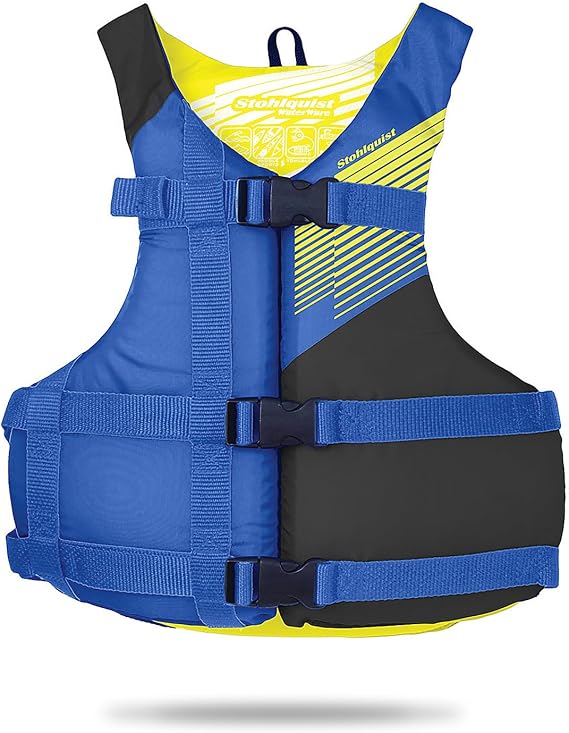 Stohlquist FIT Adult Life Jacket, US Coast Guard Approved Type III Life Vest, PFD for Men and Women, Easily Adjustable, Lightweight and High Buoyancy - Universal Fit (30-52" Chest)