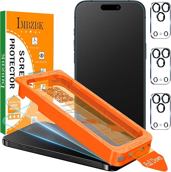 IMBZBK Matte Screen Protector for iPhone 17 Pro Max, 3+3 Pack