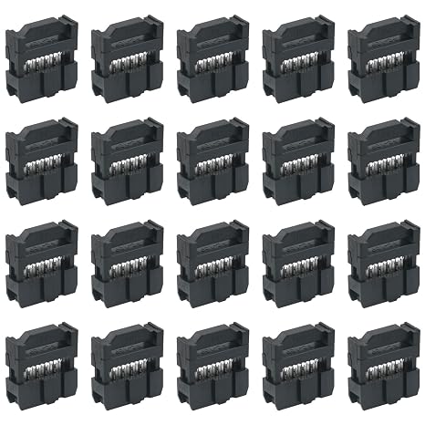 IDC Socket CHENJIN 20PCS 2x5 FC-10P 2.54mm Dual Rows IDC Sockets Female Connector for Flat Ribbon Cable