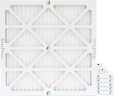 Glasfloss 21 12 x 23 516 x 1 Carrier Replacement MERV 10 Pleated Air Filters Box of 6