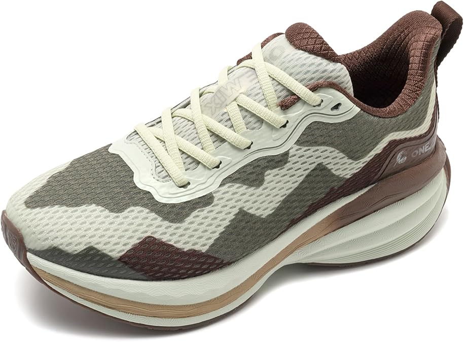 ONEMIX Athletic Running Shoes, Gray Black, Wide Toe Box Design, Cross Training Sneakers for Men, Natural Feel