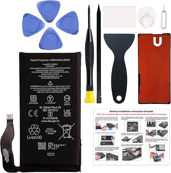 New Upgraded Battery for Pixel 7, GZEBU Replacement Battery Compatible with Pixel 7 GVU6C, GQML3, GO3Z5, with Repair Tools & Instruction, G020I-B